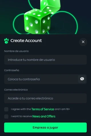 Crear cuenta
